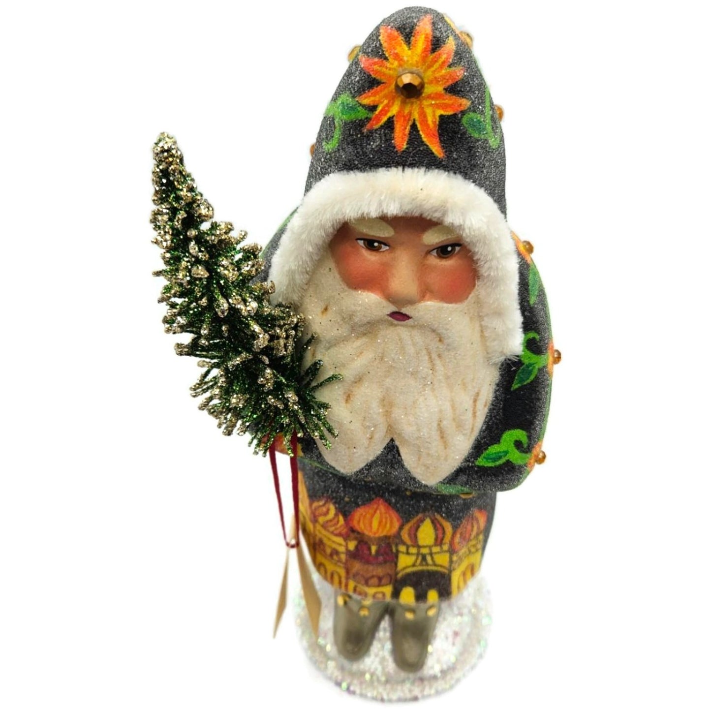 Ino Schaller Russian Fable Orange Black Paper Mache Candy Container Limited CATZ
