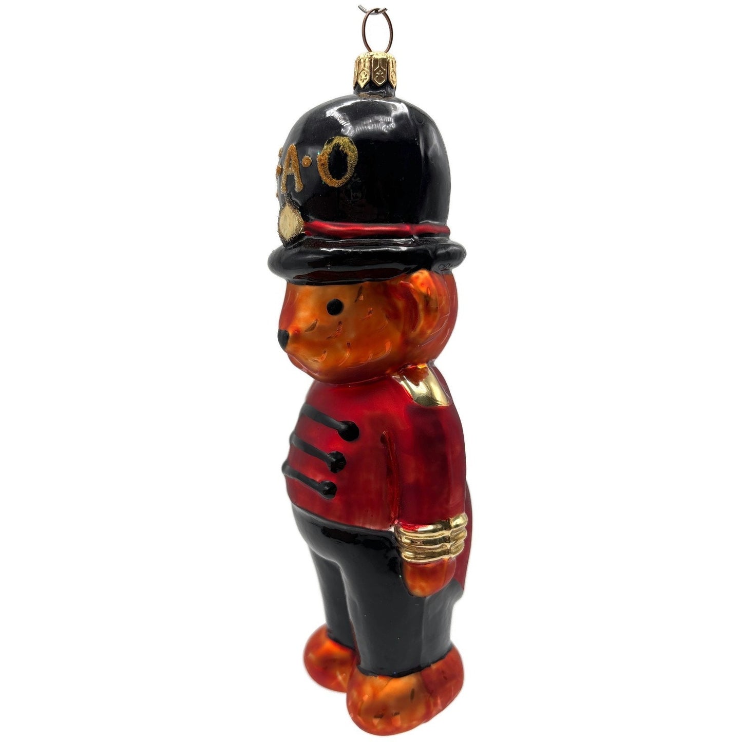 Christopher Radko FAO Schwarz Toy Soldier Bear Red Christmas Tree Ornament