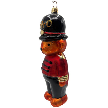 Christopher Radko FAO Schwarz Toy Soldier Bear Red Christmas Tree Ornament