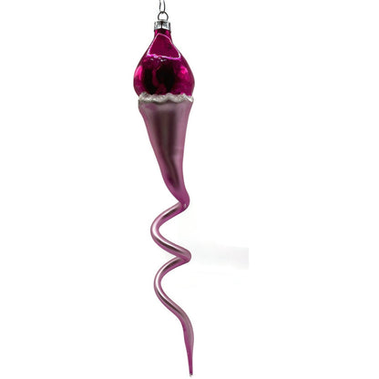 Christopher Radko Ornament Clown Snake Hot Pink Jester Spiral Twist Christmas