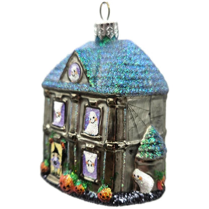 Patricia Breen Halloween Boo Manor Pumpkins Silver Ghosts Christmas Ornament