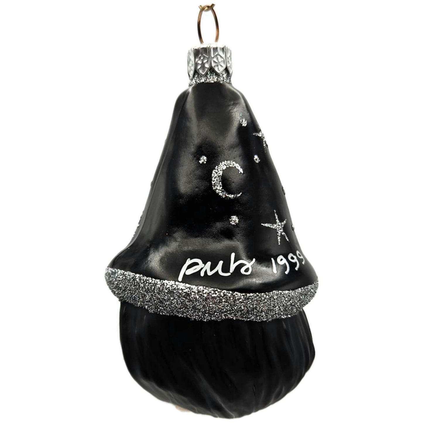 Patricia Breen Witch Hazel Black Hat Silver Moon Stars Halloween Ornament CO