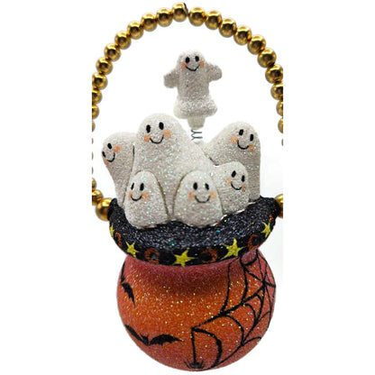 Patricia Breen Ghostly Cauldron Moons Stars Halloween Christmas Ornament 2414