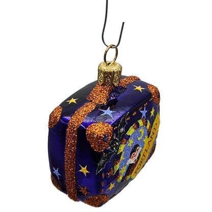 Patricia Breen Miniature Valise Halloween Purple Bats Christmas Tree Ornament
