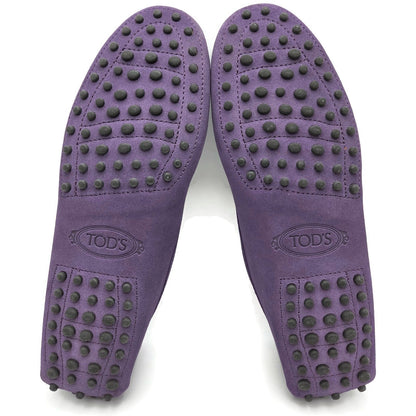 TOD'S Purple Suede Gommino Driving Moccasins Loafers Shoes Womens Size 39.5