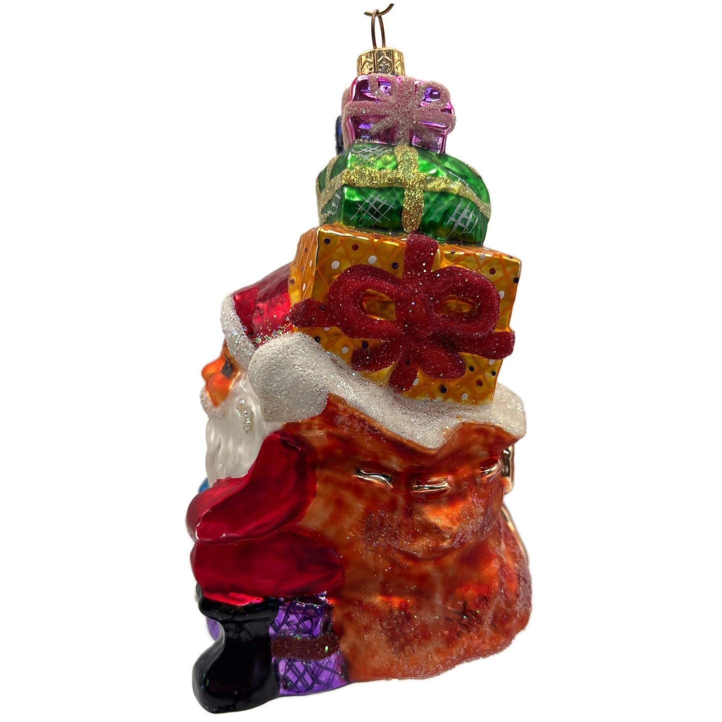 Christopher Radko Piled Mile High Santa Claus Christmas Tree Ornament 97-234-0