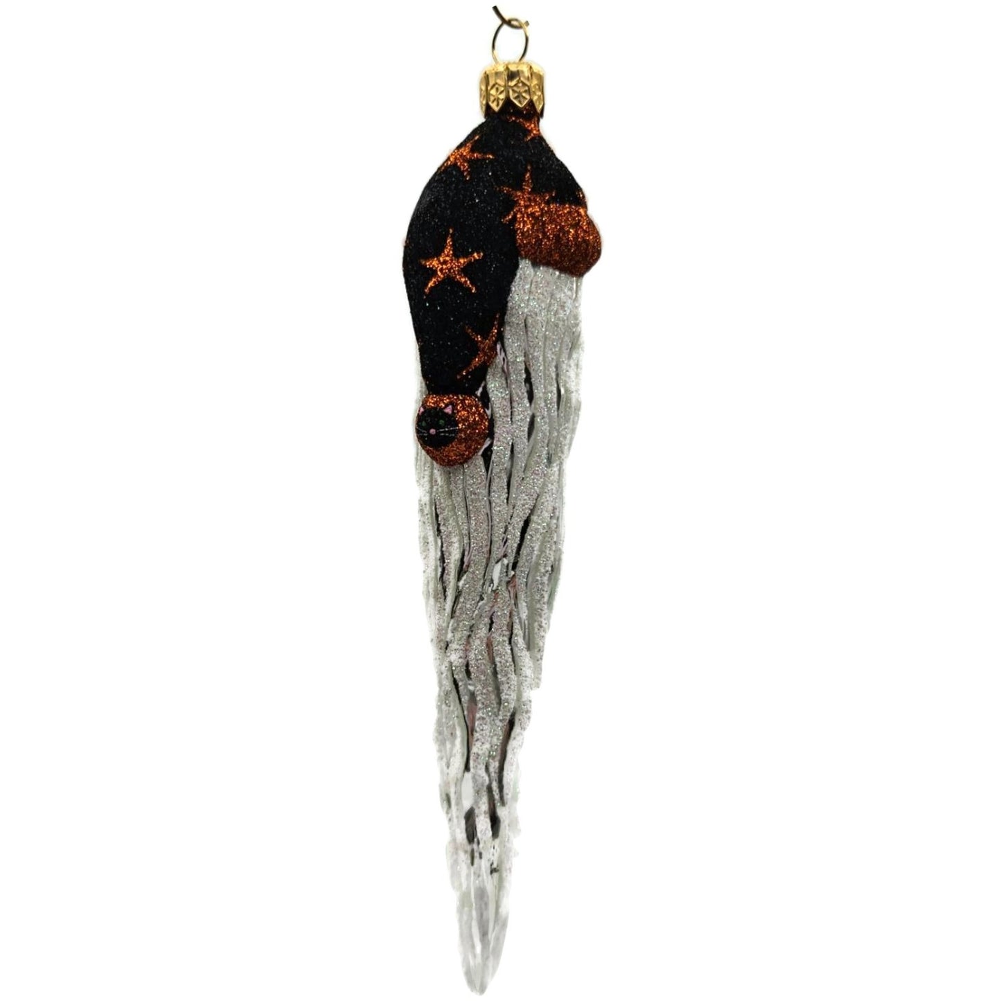 Patricia Breen Santa Icicle Halloween Black Orange Stars Christmas Tree Ornament