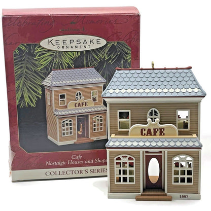 Hallmark Cafe 1997 Nostalgic Holiday Christmas Village Tree Keepsake Ornament
