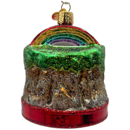 Niagara Falls Rainbow Water Fall OWC Glass Glitter Ornament Old World Christmas