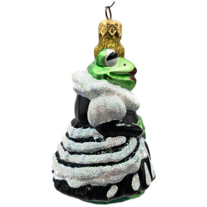 Patricia Breen Halloween Frog Queen Black White Glass Christmas Ornament 9715AUC