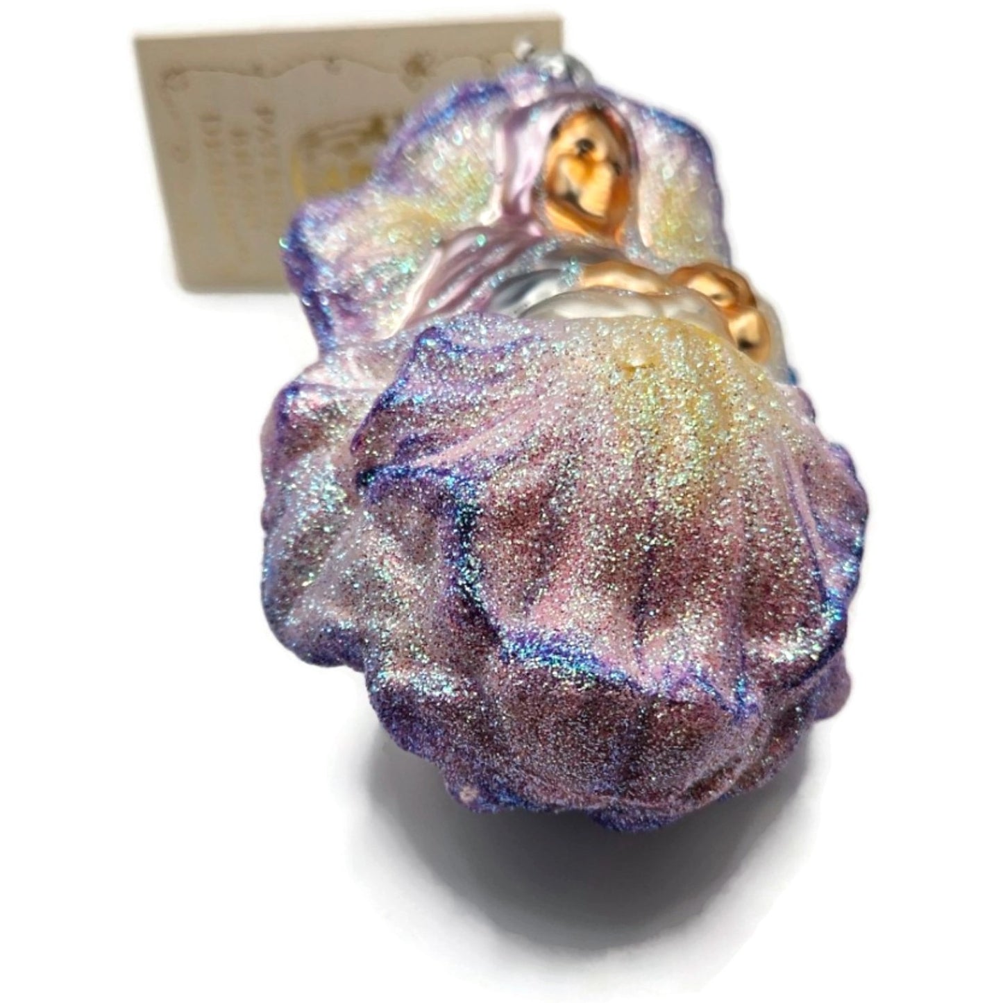 Patricia Breen Iris Madonna Lavender Pearl Floral Spring Christmas Tree Ornament