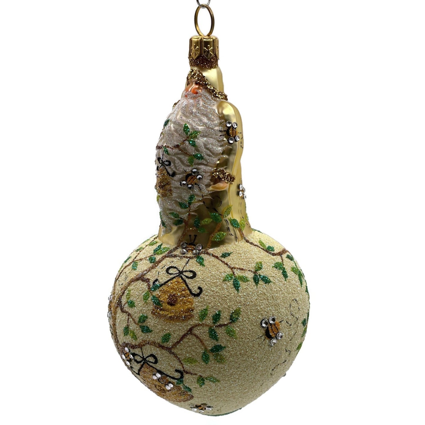 Patricia Breen Spearman Santa Bees Bugs Beehive Spring Christmas Ornament 2562