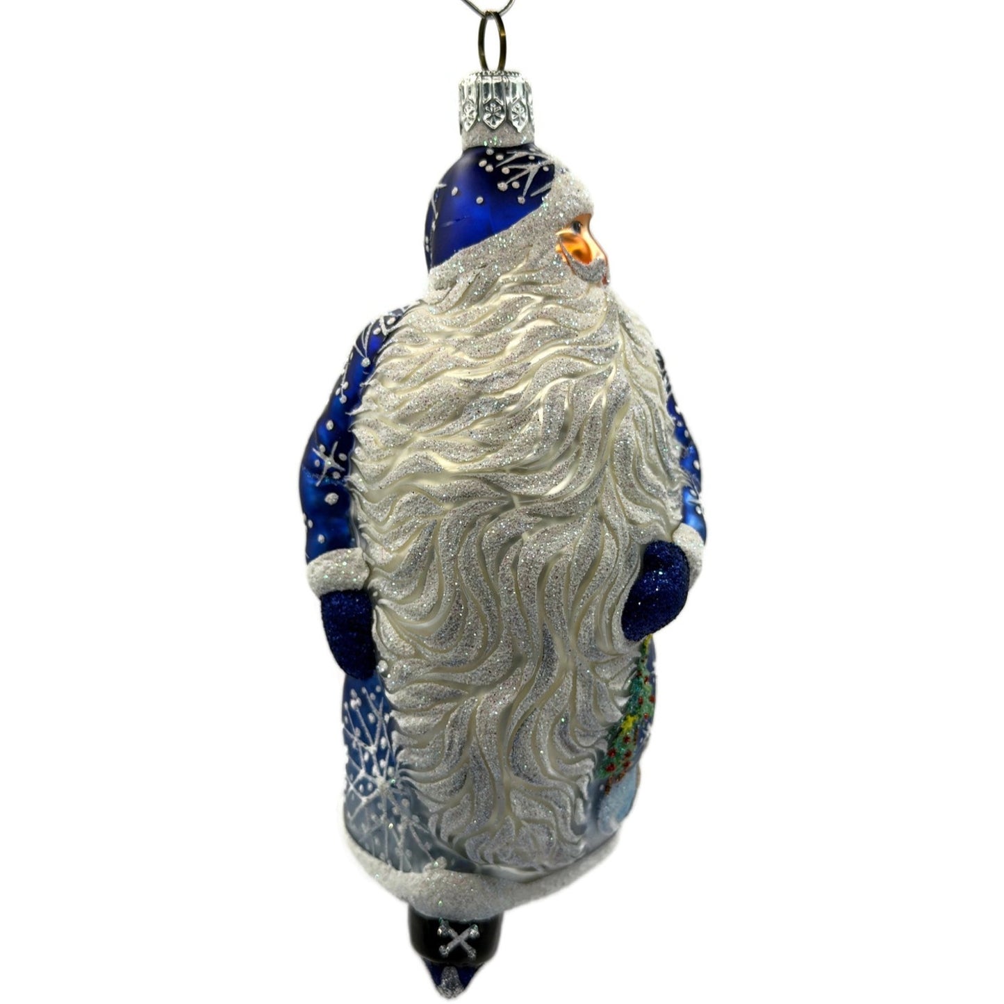 Patricia Breen Off to the Pond Skating Santa Snowflakes Christmas Ornament 2433