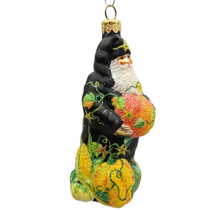 Patricia Breen Harvest Santa Claus Black Pumpkins Fall Christmas Tree Ornament