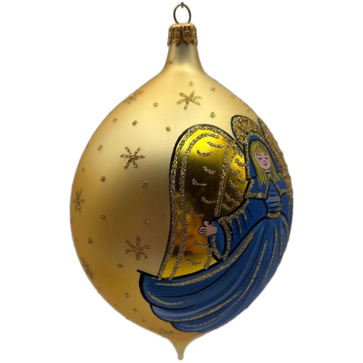 Heartfully Yours Radko Maria Luisa's Angel Blue Gold Italian Christmas Ornament