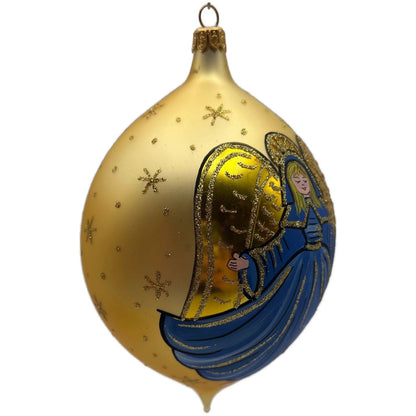 Heartfully Yours Radko Maria Luisa's Angel Blue Gold Italian Christmas Ornament