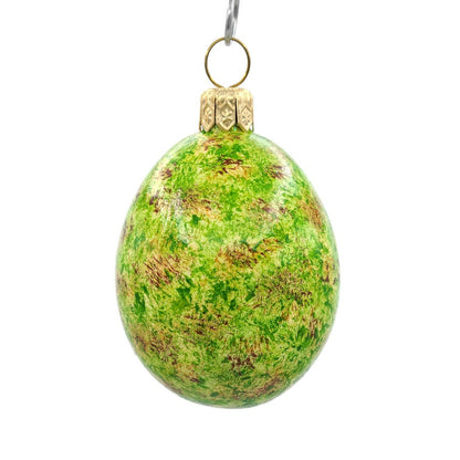 Patricia Breen Medium Egg Trio Artic Warbler Green Spring Easter Ornament Set