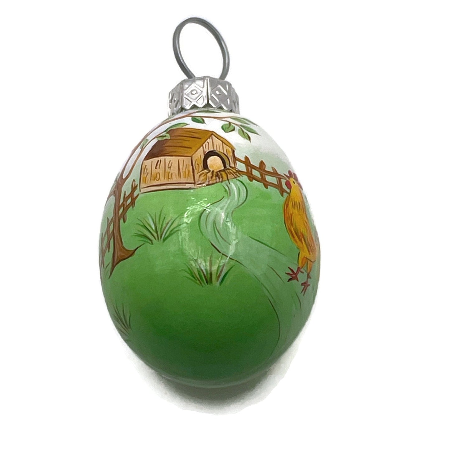 Patricia Breen Miniature Egg Roost Chicken Rooster Easter Christmas Ornament