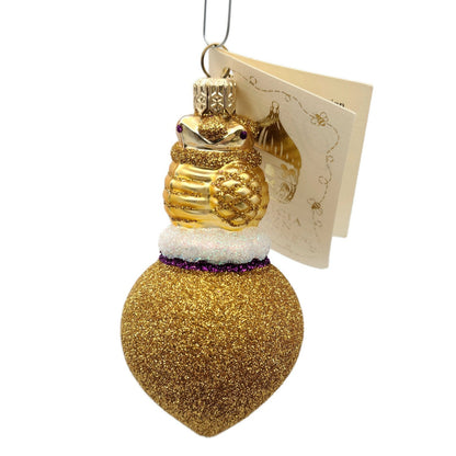 Patricia Breen Miniature Queen of Hearts Fuchsia Gold Christmas Tree Ornament