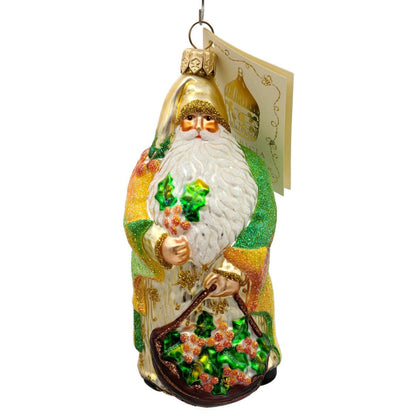 Patricia Breen Glad Tidings Gold Santa Claus Autumn Fall Christmas Tree Ornament