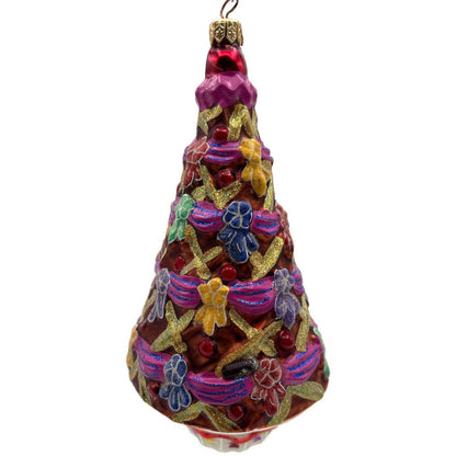 Christopher Radko Gingerbread Tree Ribbons Bows Christmas Ornament 98-457-0