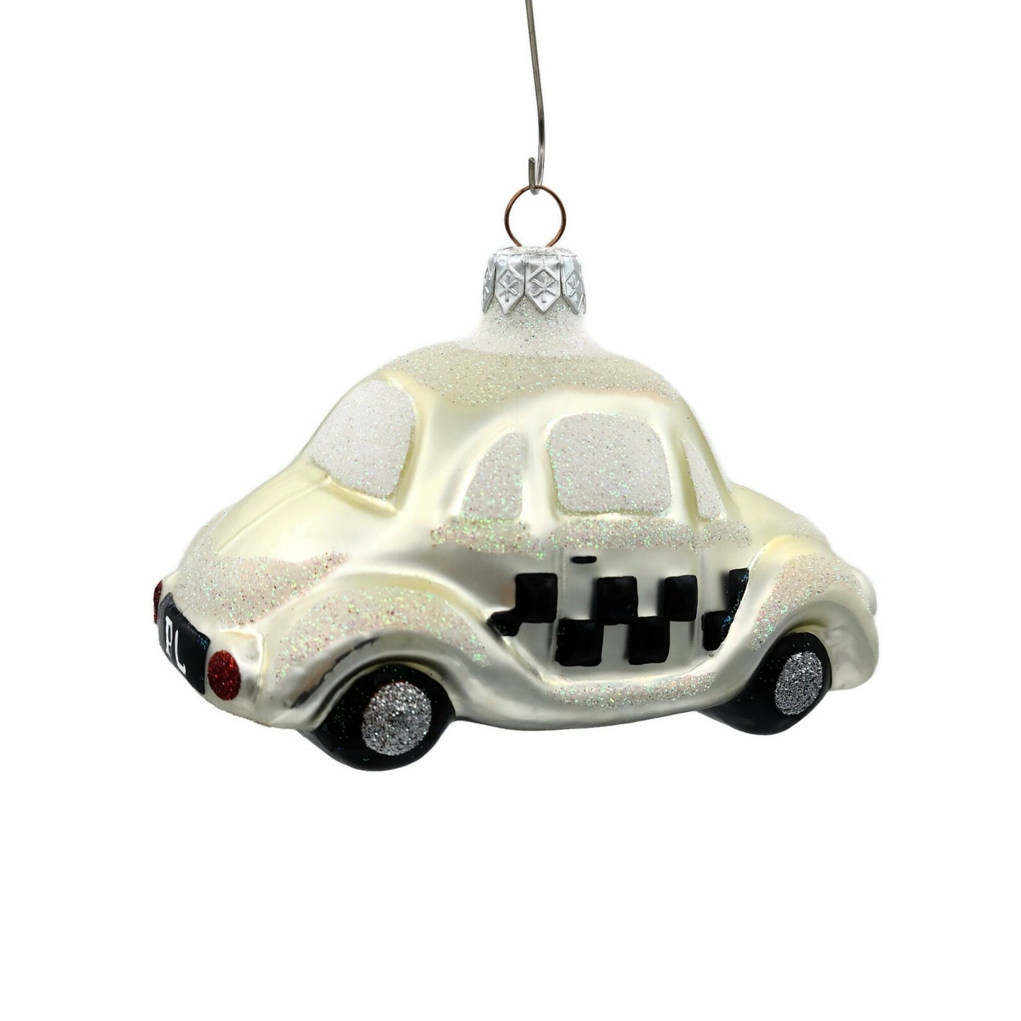 Patricia Breen Little Yellow Taxi Pearl Extra Glitter Christmas Holiday Ornament