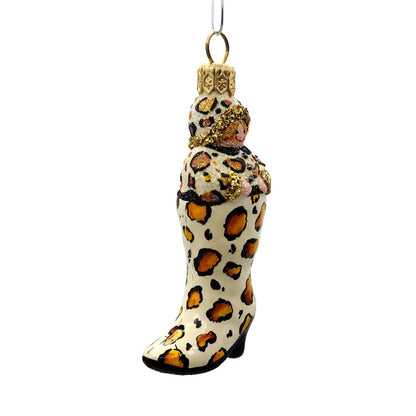 Patricia Breen Best Foot Forward Leopard Animal Christmas Tree Holiday Ornament