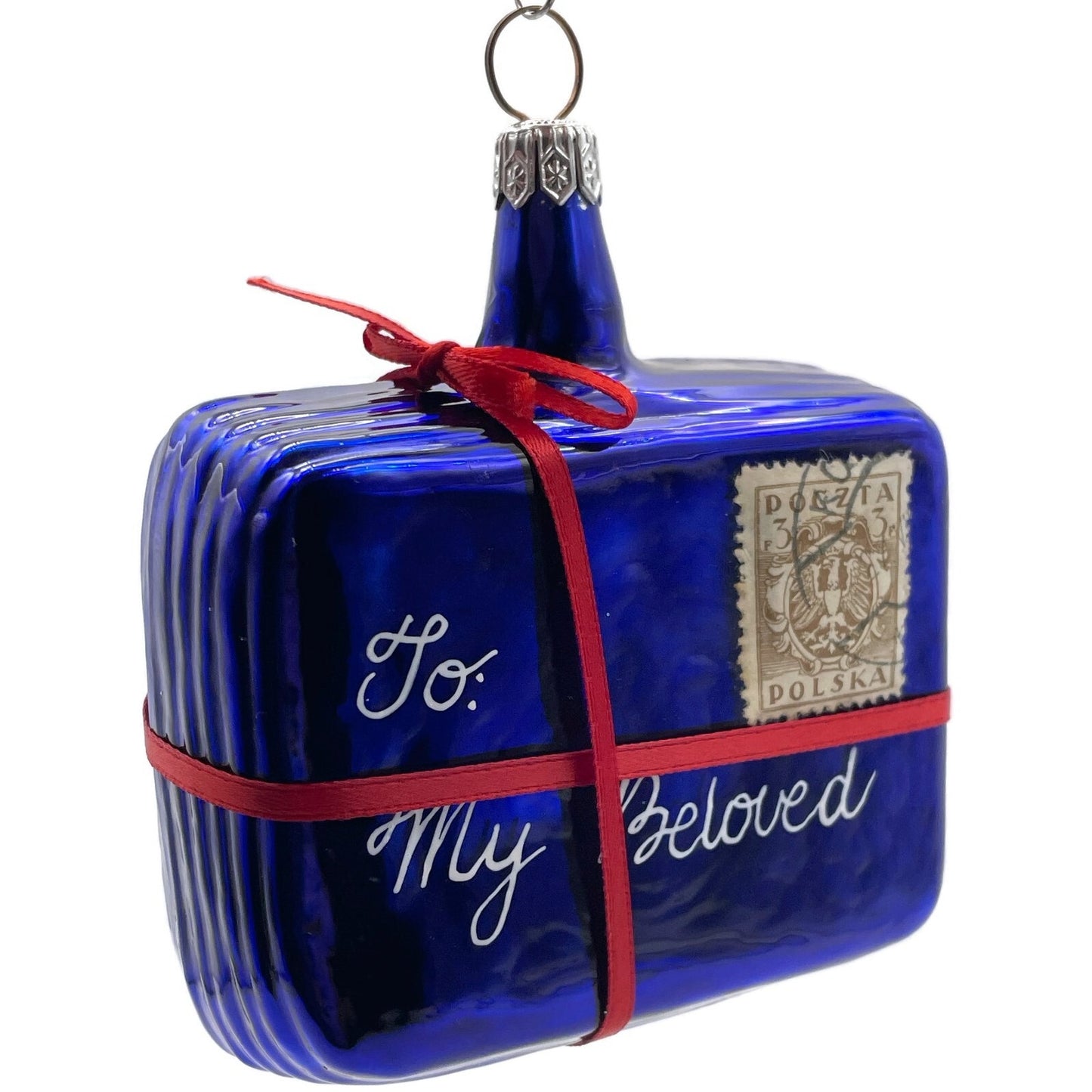 Patricia Breen Letter to My Beloved Blue Valentines Postcard Christmas Ornament