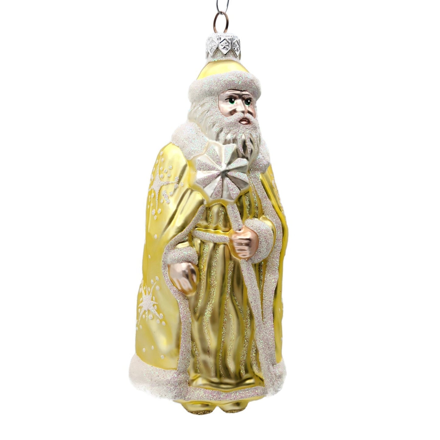 Patricia Breen Santa of the North Citrine Snowflakes Christmas Tree Ornament