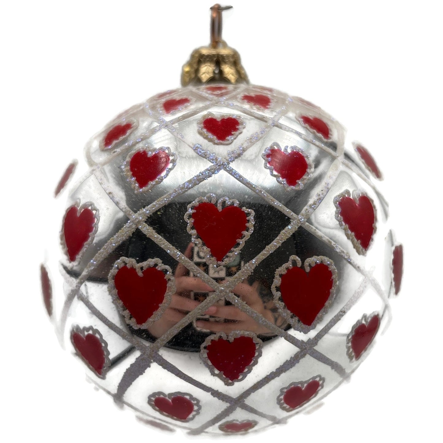 Christopher Radko Petite Many Splendored Heart Valentines Day Ornament 01-0668-0