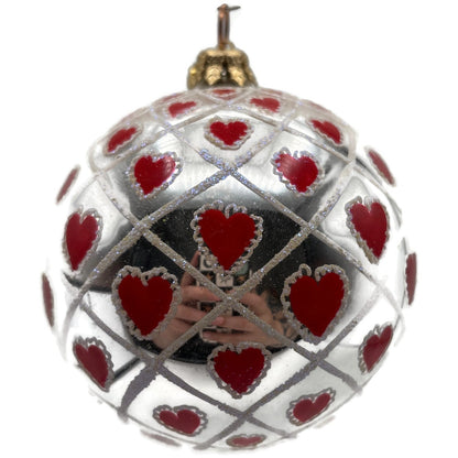 Christopher Radko Petite Many Splendored Heart Valentines Day Ornament 01-0668-0
