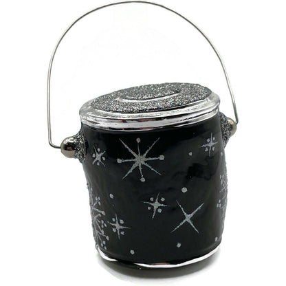 Patricia Breen Colorful Quarts Black Shiny Rim Snowflakes Christmas Ornament