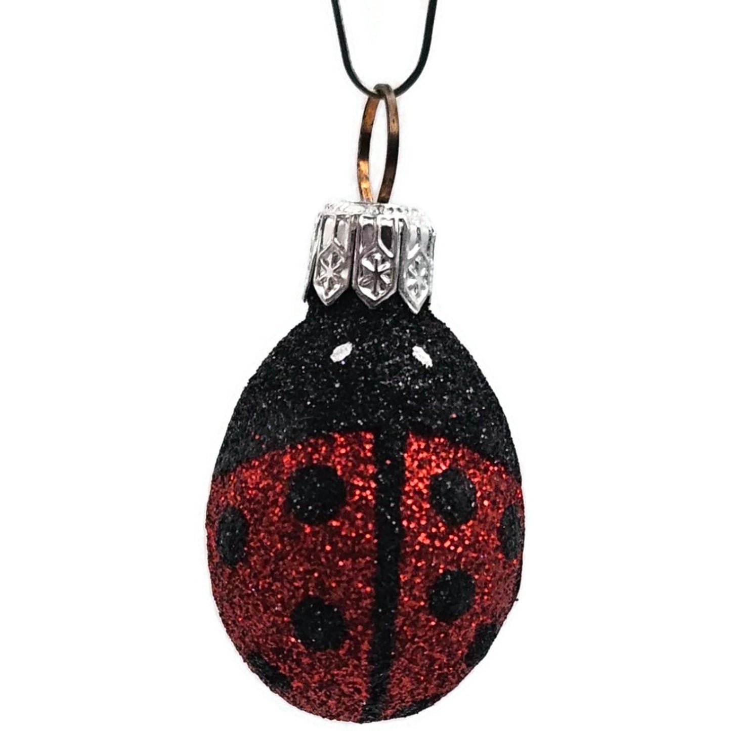 Patricia Breen Miniature Egg Ladybug Single Full Body Glass Easter Ornament 2267