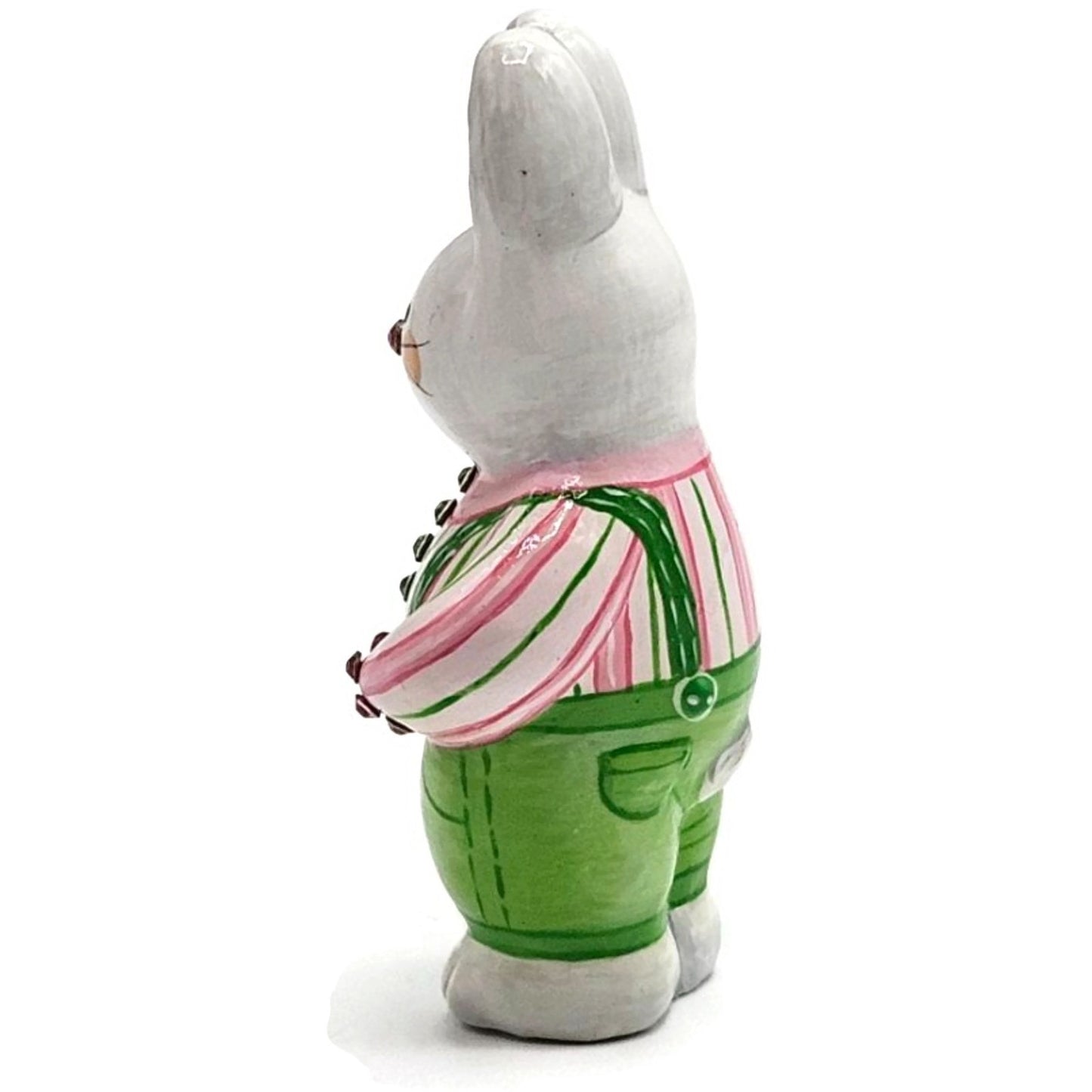 Patricia Breen Miniature Sculpture Bunny Boy Suspender Easter Christmas Ornament