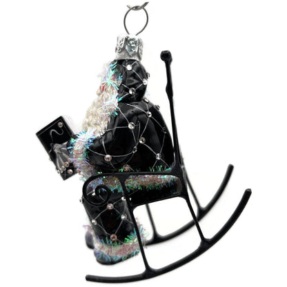 Patricia Breen Fitzgerald Santa Black Rocking Chair Standing Christmas Ornament