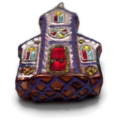 Christopher Radko Ginger Chapel Gem Pink Christmas Tree Ornament 01-0779-0