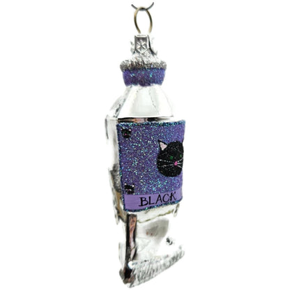 Patricia Breen Miniature Paint Tube Black Cat Art Lavender Halloween Ornament