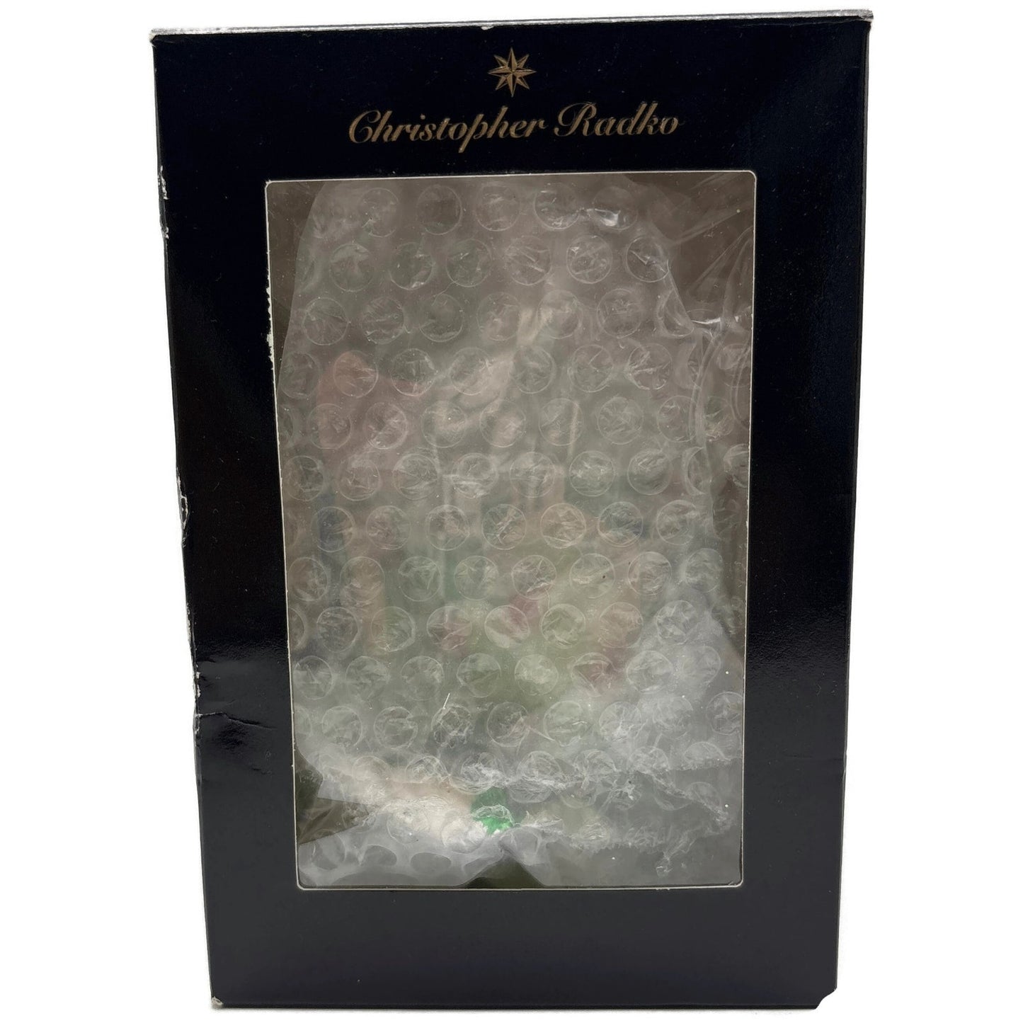 Christopher Radko Ribbit Reader Green Frog Christmas Tree Ornament 1013112