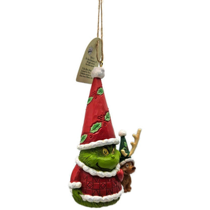 Jim Shore Dr. Seuss Grinch Gnome with Max Dog Enesco Christmas Ornament 6015228