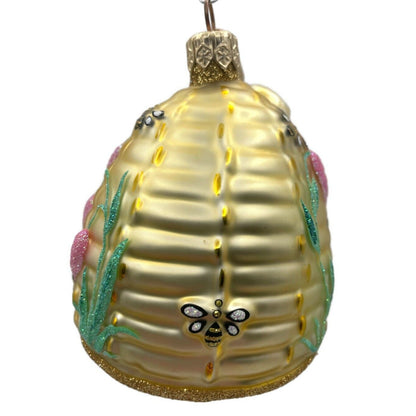 Patricia Breen Wisteria Beeskep Pink Bees Flowers Spring Holiday Tree Ornament