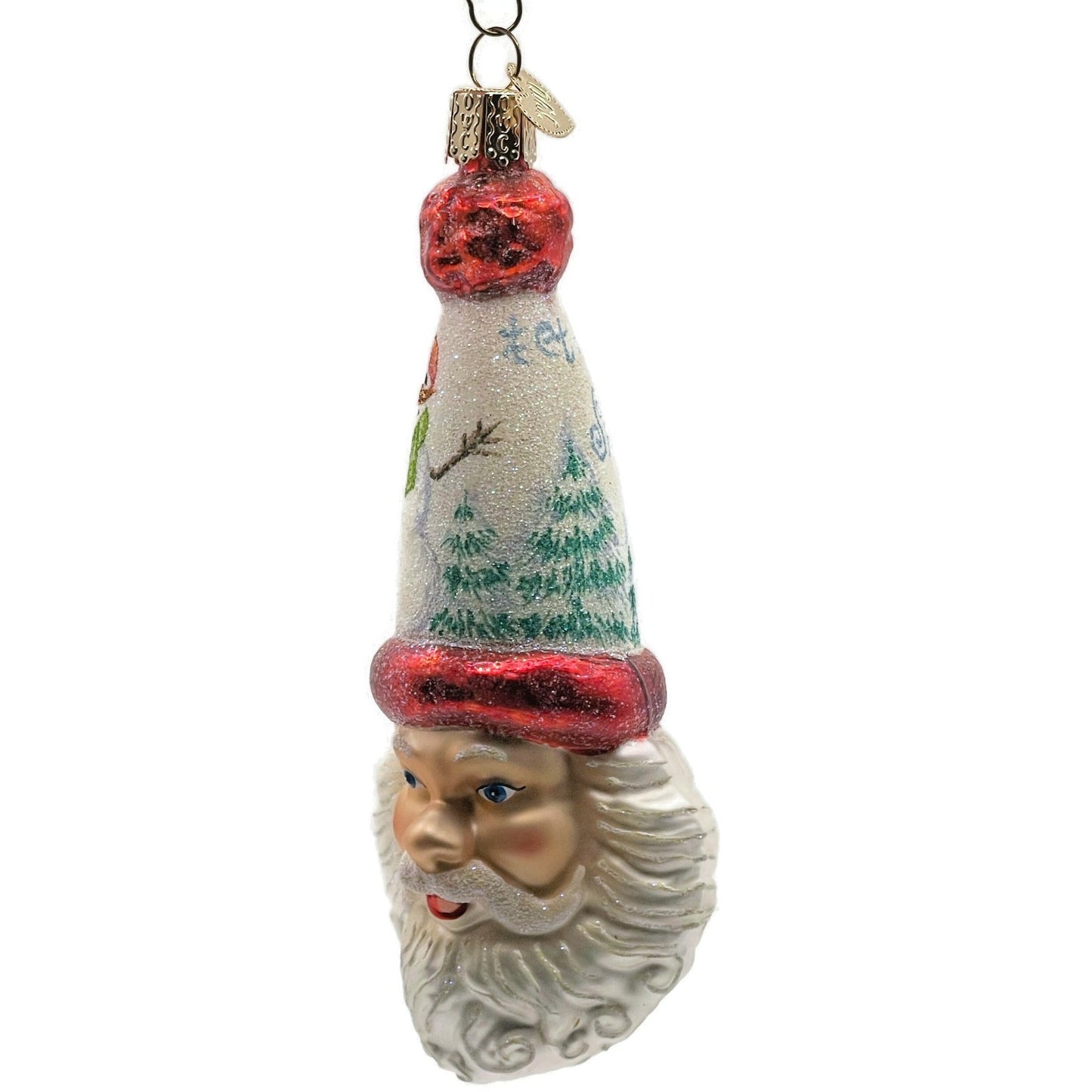 OWC Let It Snow Santa Claus Head Ornament Snowman Old World Christmas Tree Decor
