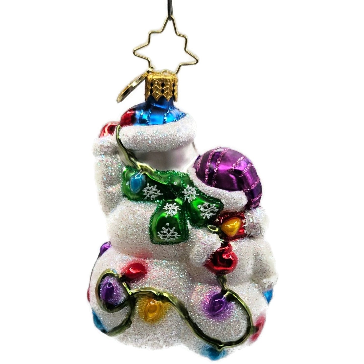 Christopher Radko Snowmen Glowmen Glittered Christmas Tree Ornament 1017212