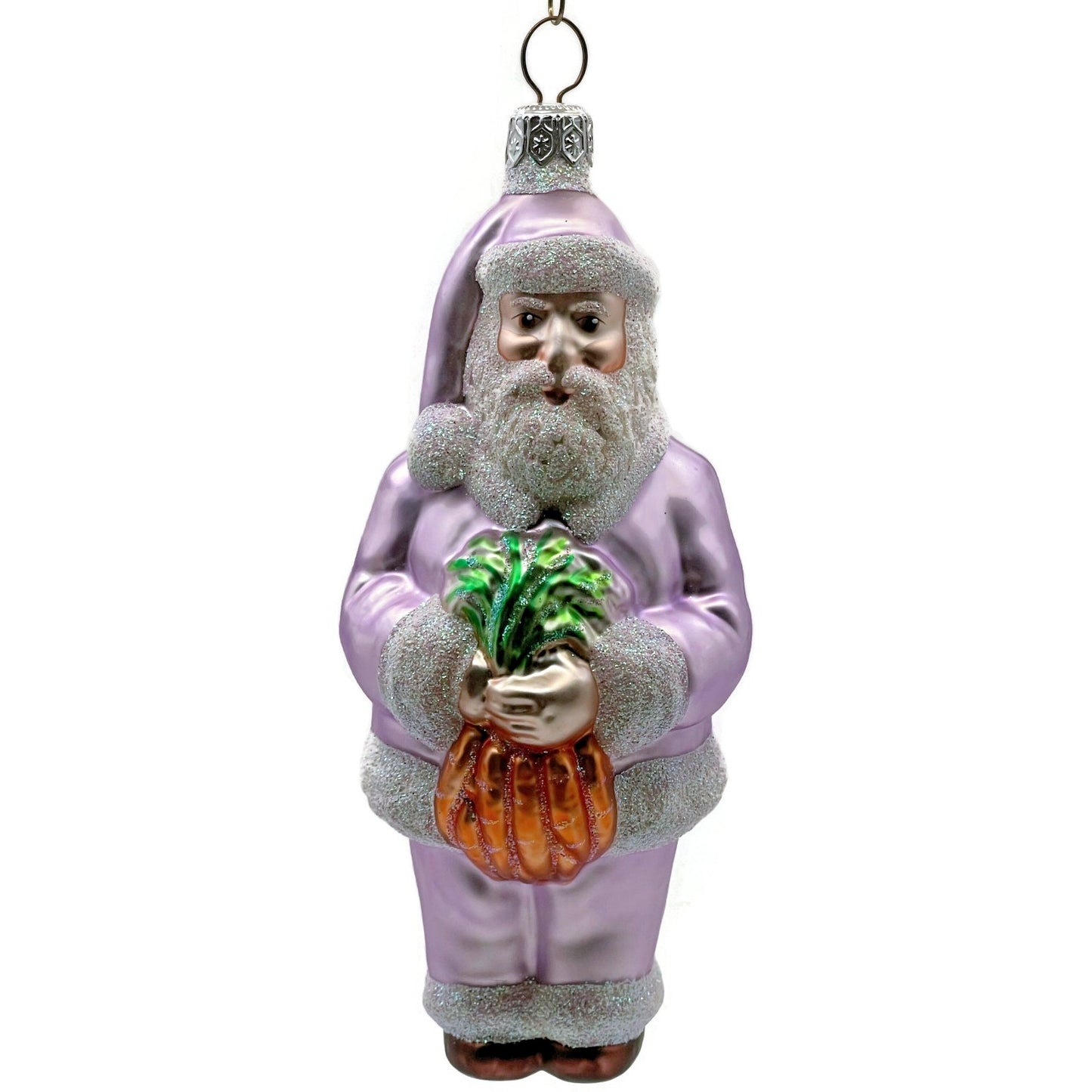 Patricia Breen A Snack for Rudolph Lavender Signed Carrots Christmas Ornament