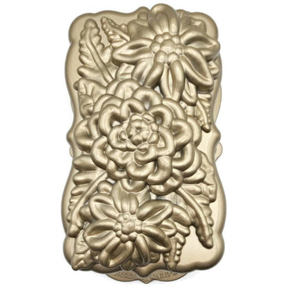 Wildflower Loaf Cake Pan 6 Cup Heavy Cast Gold Williams Sonoma Nordic Ware