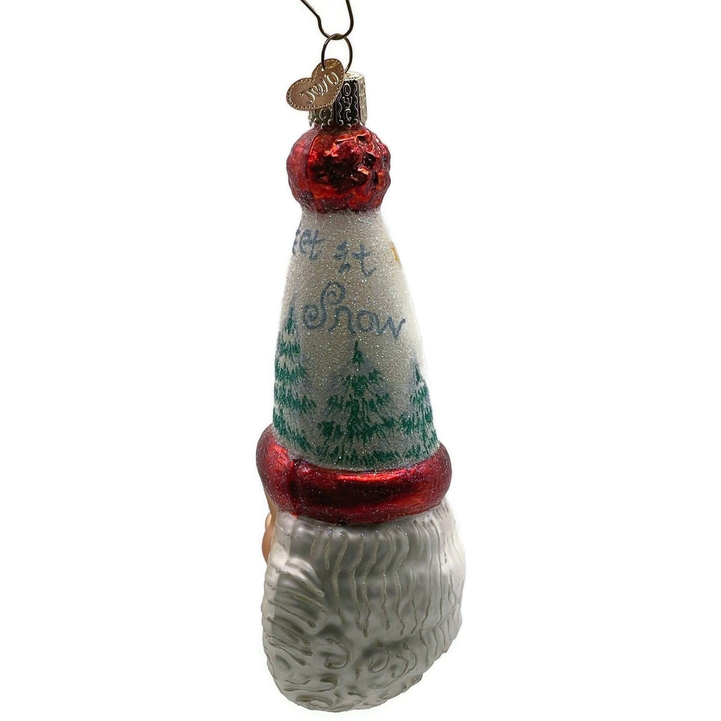 OWC Let It Snow Santa Claus Head Ornament Snowman Old World Christmas Tree Decor