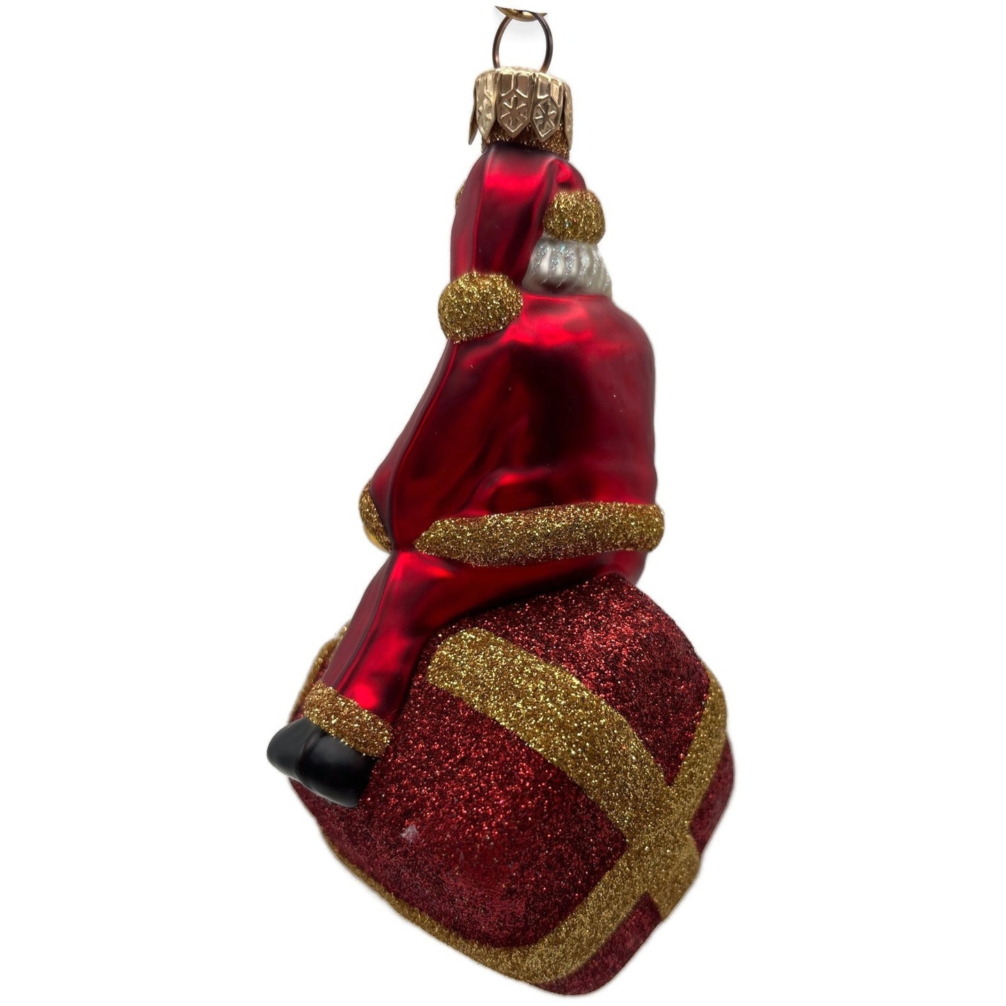 Patricia Breen For You Henry Red Gold Santa Claus Gift Christmas Tree Ornament