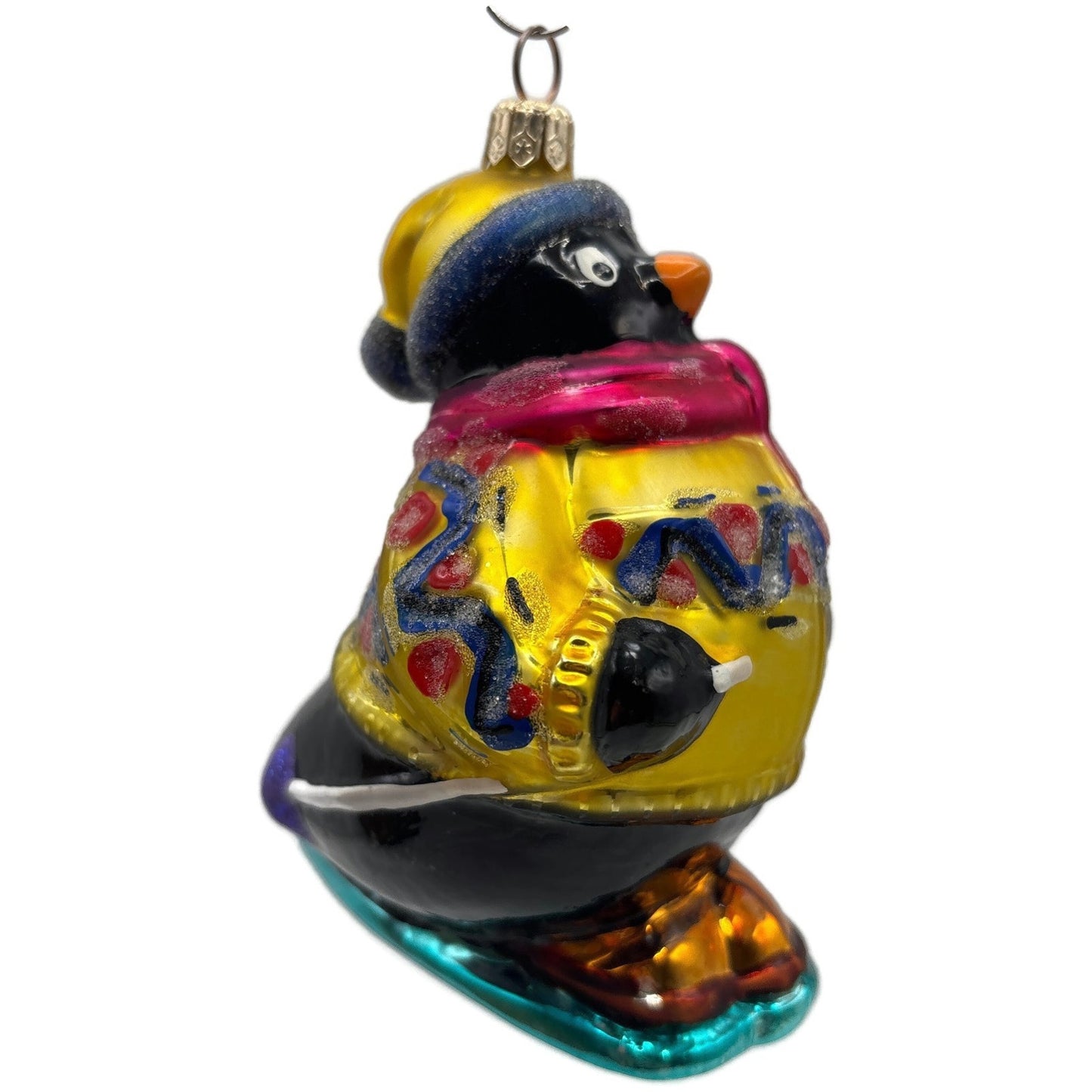 Christopher Radko Downhill Chilly Penguin Christmas Tree Ornament 98-218-0