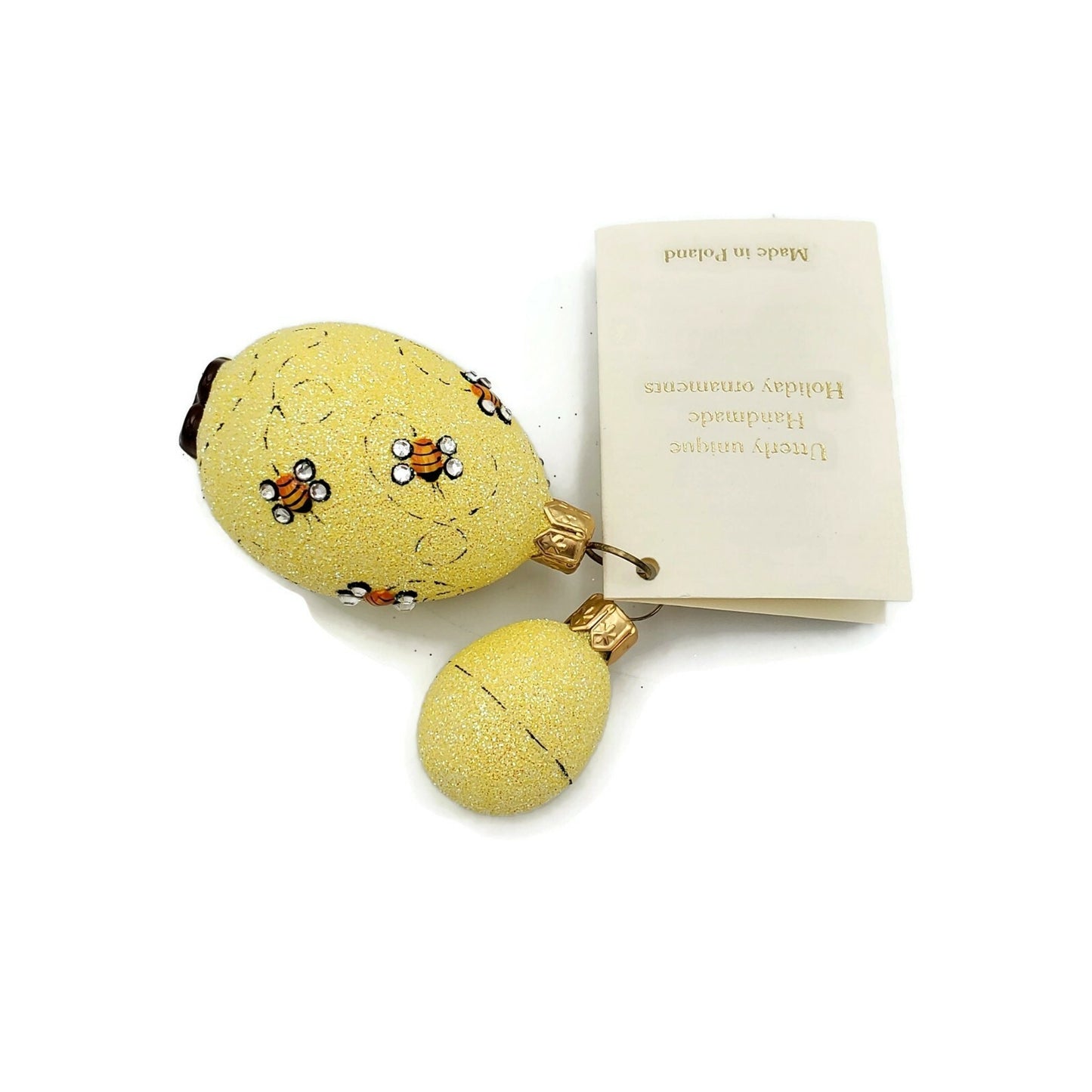 Patricia Breen Easter Egg Masquerade Spring Bees Jeweled Yellow Tree Ornament