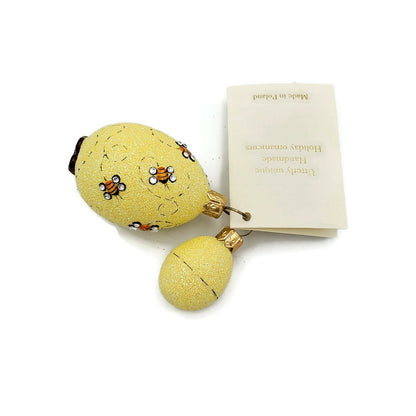 Patricia Breen Easter Egg Masquerade Spring Bees Jeweled Yellow Tree Ornament