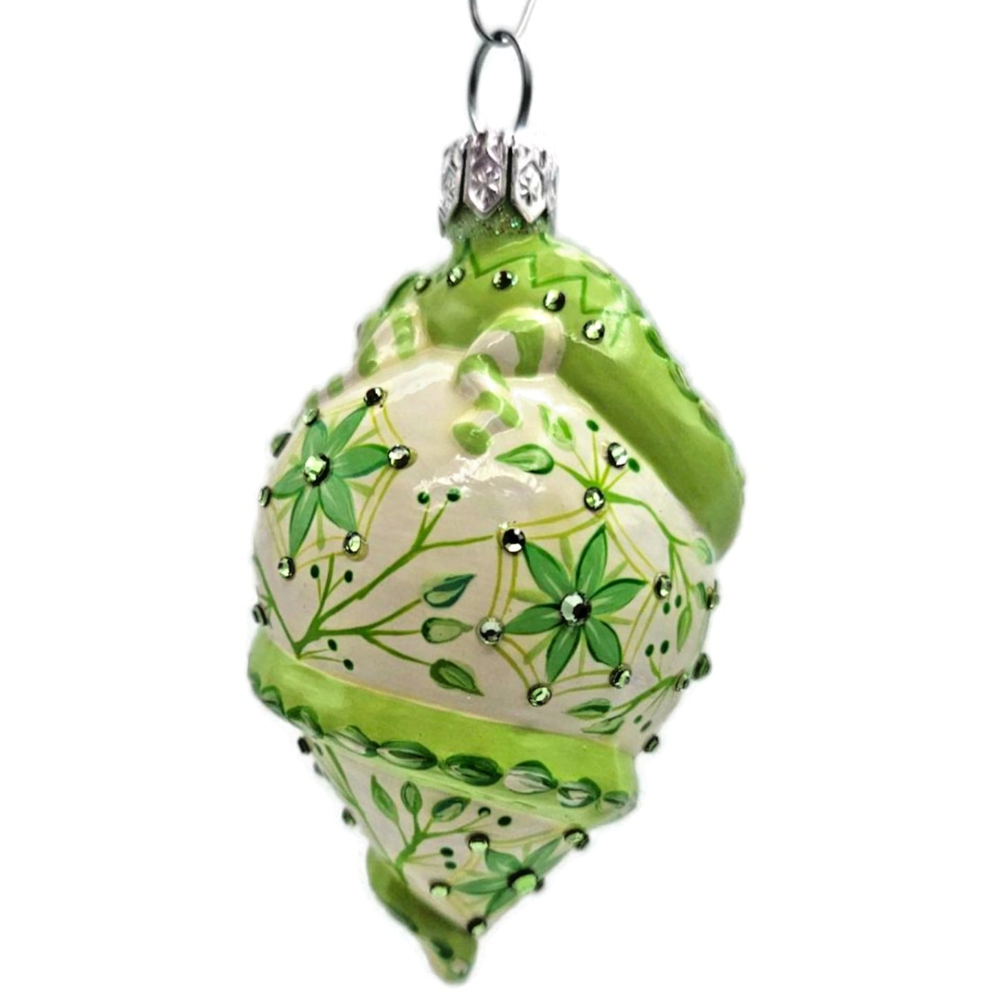 Patricia Breen Topping Chameleon Chinoiserie Green Spring Christmas Ornament